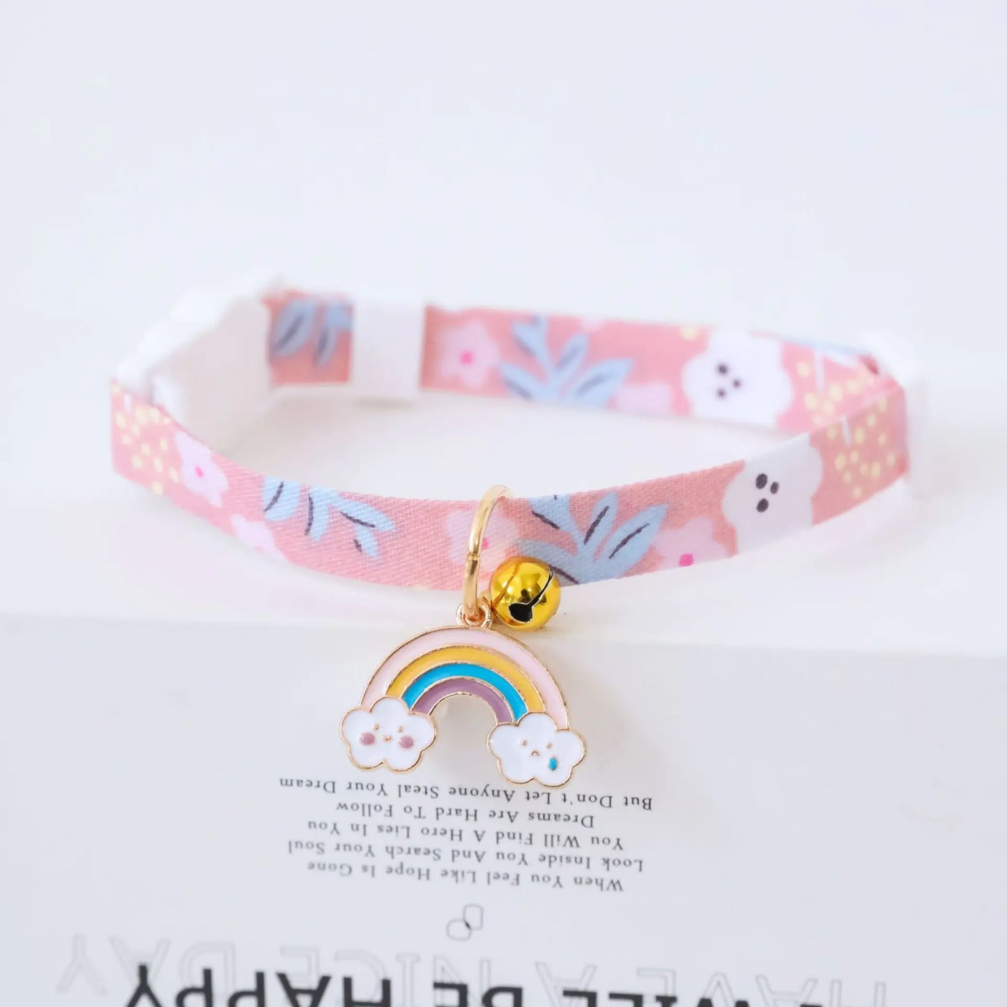 Coleira para Pets com Fecho de Segurança e Sino para Cães/Gatos