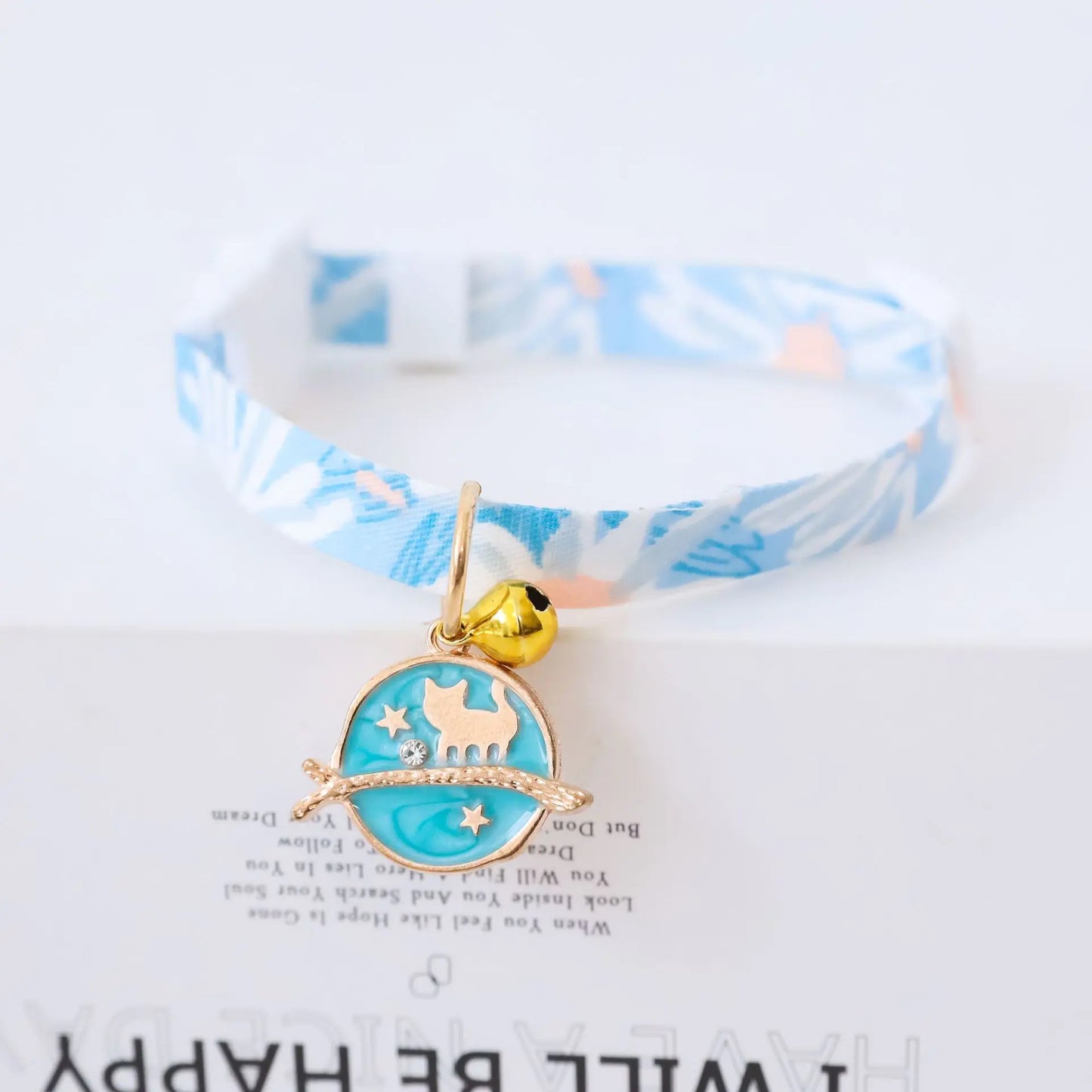 Coleira para Pets com Fecho de Segurança e Sino para Cães/Gatos